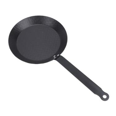 Imagem de Frigideira Antiaderente, Aço Carbono Confortável Aperto Smokeless Cooking Pan Multi Funcional Indoor Outdoor Frigideira para Bife Vegetal Egg Fish (28cm)