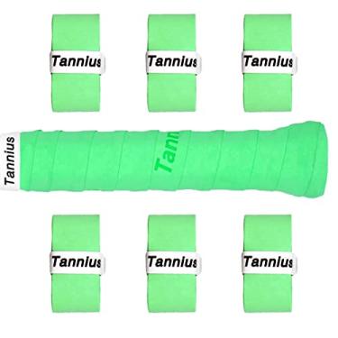 Imagem de Tannius Fita de aderência para raquete de tênis, pacote com 6 pegas aderentes de tênis aderentes, absorção e melhorada para raquete de tênis (pacote com 6)