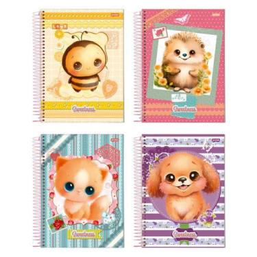Imagem de Caderno Espiral Universitario 80Fls 1M Bichinhos Jandaia 