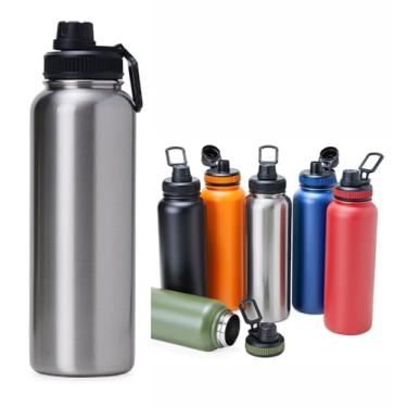 Imagem de GARRAFA TÉRMICA GRANDE 1,2 LITROS CONSERVA QUENTE 8H E FRIO 12H INOX DUPLA CAMADA AGUA CAFÉ ACADEMIA TRABALHO (INOX)