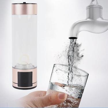 Imagem de Gerador de Garrafas de água de Hidrogênio, 6 Minutos e 12 Minutos de Produção de Gás, Saída de Inalação Independente, Copo de Viagem Portátil PCTG Com Bateria Duradoura, Anel de