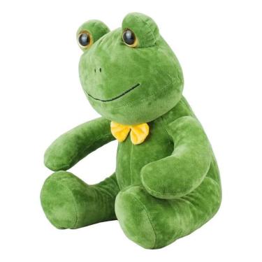 Imagem de Sapo Verde Sentado Com Gravata De Pelúcia 31 Cm