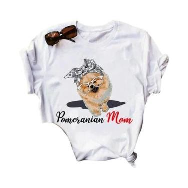 Imagem de Camiseta Feminina Verão - Pomeranian Mom - Manga Curta, BR-G4, Wtq0015