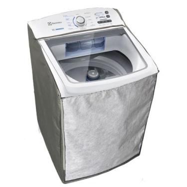 Imagem de Capa Maquina Lavar Electrolux Led 15 17kg Ziper Transparente Cinza - V