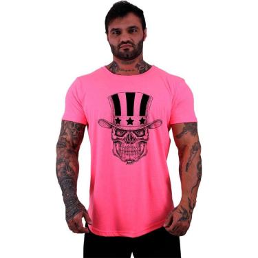 Imagem de Camiseta Longline Manga Curta MXD Conceito Caveira Com Cartola-Masculino