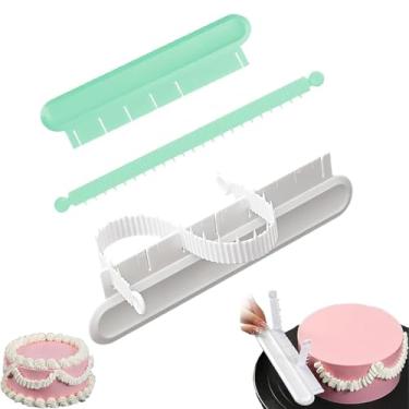 Imagem de Réguas de arco de bolo, 2 peças, ferramenta de guia de arco de bolo, ferramentas de decoração curva de bolo, ferramenta de fondant, marcador de ganhos de bolo para decoração de bolos, medição de