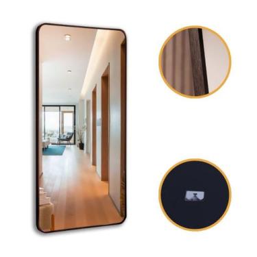 Imagem de Espelho Grande Retangular Decorativo Sala Quarto Banheiro Moldura 115x