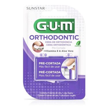 Imagem de Cera Ortodôntica GUM Menta e Aloe Vera 5 pré cortadas