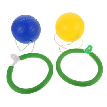 Imagem de Milisten 2 peças de bola quicando pular bola de tornozelo para adultos playground bola de aro cordas de salto para fitness de tornozelo bola prática bolas internas para pular corda PP