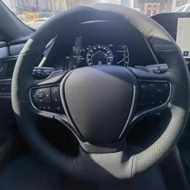 Imagem de LYBQFZ Acessórios interiores de carro DIY capa de trança de volante couro artificial, para Lexus NX ES LS ES200 ES350 300h Rx300 Nx200