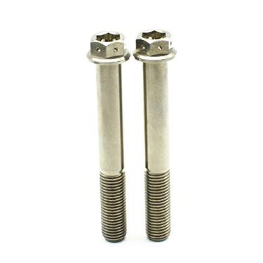 Imagem de Parafusos de cabeça de flange oca hexagonais Ti Bolt cor de aço para moto (M10 x 25 mm)
