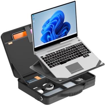 Imagem de Smatree Capa de ombro para laptop para HP ProBook 455/450 G9/G10, EliteBook 865/860/655/650 G9/G10/G11, para HP Chromebook 15a/15at, pasta protetora rígida para laptop com suporte