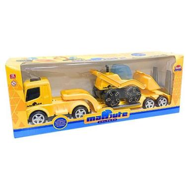 Imagem de Caminhão Mamute Amarelo Prancha Carregadeira 294 - Usual Brinquedos, A