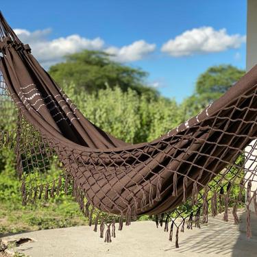 Imagem de Rede De Descanso Confortável Lazer Vermelho Com Azul