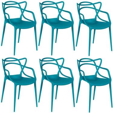 Imagem de Kit 6 Cadeiras Allegra - Turquesa