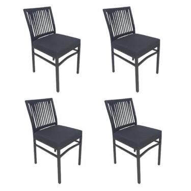 Imagem de Conjunto 4 Cadeiras Área Externa Corda Náutica Ingrid - VerdeCor