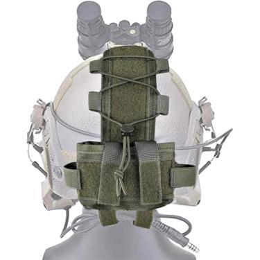 Imagem de Bolsa de bateria para capacete tático, bolsa para capacete de airsoft, bolsa de contrapeso, acessório de capacete de caça militar (verde)