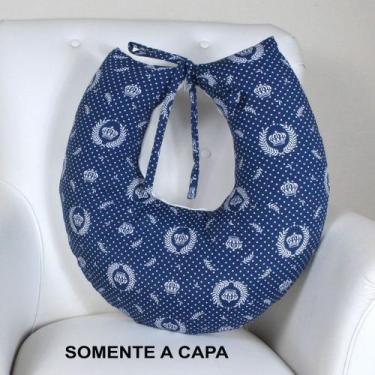 Imagem de Capa de Almofada Amamentação - NoBrand, Nobreza Marinho c/ Branco