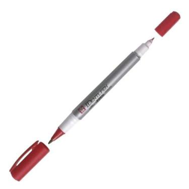 Imagem de Marcador permanente duo vermelho Identi Pen Sakura