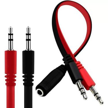 Imagem de Cabo Adaptador Para Fone, 2 P2 Macho Para 1 P2 Fêmea - Xtrad