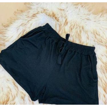 Imagem de Short curto suede feminino - filo modas , Preto, M