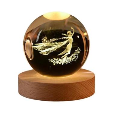 Imagem de Bola de Cristal 3D Infantil - Pikachu, Doraemon, Hello Kitty - Luz Not