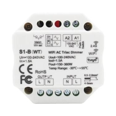 Imagem de Dimmer Triac WiFi Inteligente 100-240V AC Controlador De Luz LED De Co
