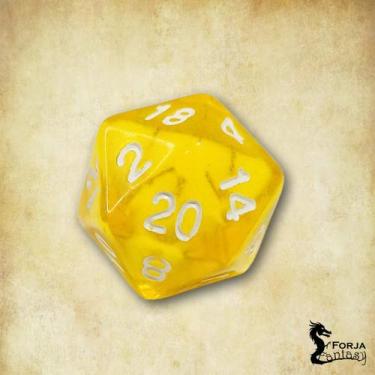 Imagem de Dado D20  RPG 20 faces dice Dnd  - T&G, Amarelo