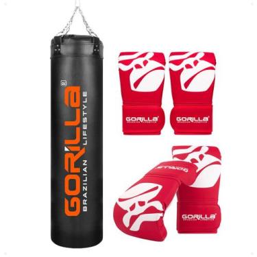 Imagem de Saco De Pancada Profissional 180 Cm Boxe Muay Thai, Luva Bate Saco Pro