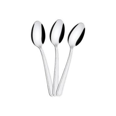 Imagem de Kit - 6 Colheres De Sobremesa Búzios Em Aço Inox Csibag - Tramontina