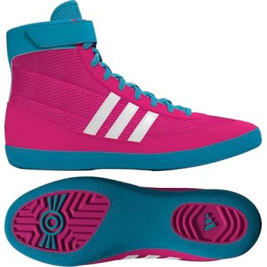 Imagem de adidas Tênis de luta livre Combat Speed 4, Rosa/branco/ciano, 48