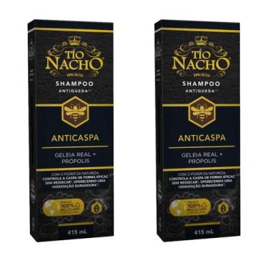 Imagem de 2 Shampoo Anticaspa e Antiqueda Tio Nacho 415ml Não resseca