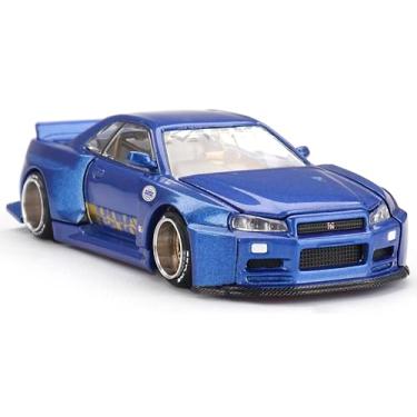 Imagem de Kaido House Nissan Skyline GT-R (R34) Kaido Works Shinjuku V2 by Mini GT in Blue 158