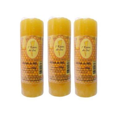 Imagem de Kit 3 und Velas Votivas de Mel 7 Dias - 260 gr cada - Sete Raios de Lu
