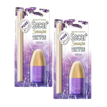Imagem de Kit 2 Difusor Aroma Secar 100ml Lavanda Elimina Mau Cheiro Banheiro Qu