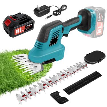 Imagem de Sinbyuer Aparador De Cerca Viva Sem Fio, Aparador De Cerca Viva Elétrico 2 Em 1 E Tesoura De Grama Sem Fio, Aparador De Cerca Viva A Bateria De 21 V/4,0 Ah, Aparador De Arbustos Leve Sem Fio, Aparad