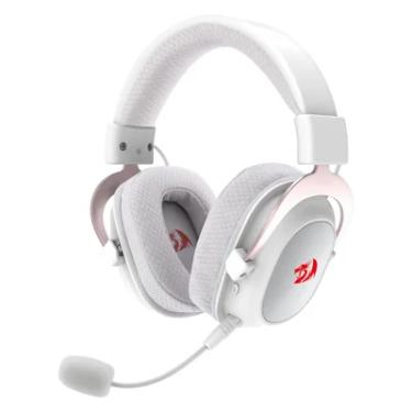 Imagem de Headset Gamer Redragon Zeus Pro, Sem Fio,  Som Surround 7.1, Driver 53mm,  Bluetooth, Microfone Destacável, Branco