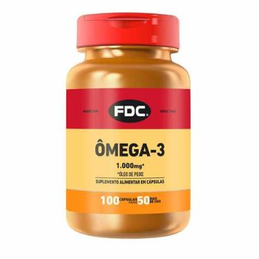 Imagem de Suplemento Alimentar em Comprimidos FDC - Ômega 3 1000mg, 100 Caps