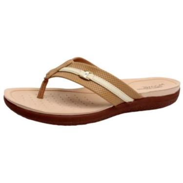 Imagem de Tamanco Chinelo Feminino Ultra Conforto Modare, 38, Tan, Creme