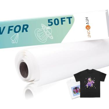 Imagem de HTVRONT Sublimação HTV para tecido escuro/tecido claro - Vinil de sublimação fosco 30,5 cm x 50 pés, blanks de sublimação para camisas/bolsa/chapéu/travesseiro de sublimação