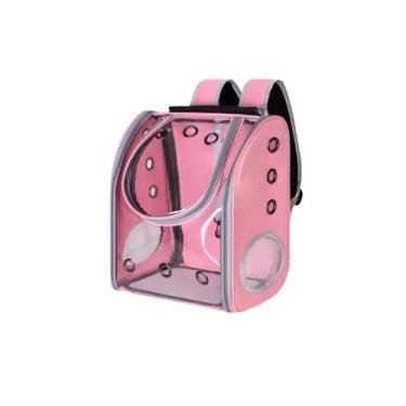 Imagem de Mochila Transporte Viagem Pet Cães Gatos Visão Ampla Abertura em Cima 