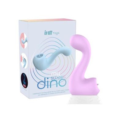 Imagem de Vibrador com lingua Estimuladora de Clitóris My Dino Sweet Rosa 10 modos de vibração