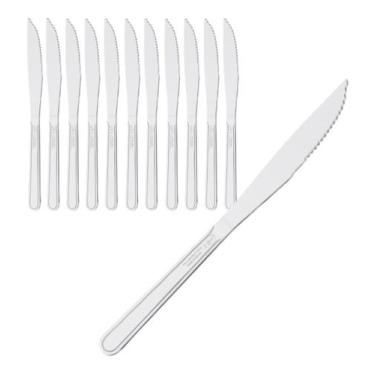 Imagem de Kit Faca Mesa Churrasco Inox - 12 Peças Linha Classic - 123Útil