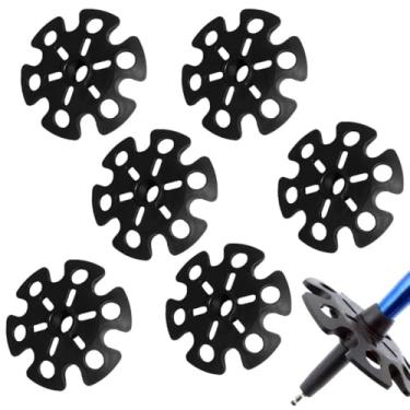 Imagem de Cesta removível de esqui de lama com 6 peças, cesta de floco de neve, acessório de substituição removível para bastões de caminhada