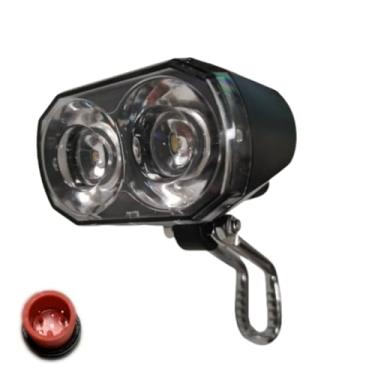 Imagem de NULKOMMA Ebike Farol de LED para equitação noturna 24 V/36 V, luz frontal ultra brilhante para scooter Ebike (macho de 2 pinos)