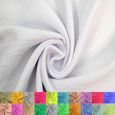 Imagem de Stylish Fabric 149.9 cm Wide Air Flow Cey 100% poliéster, não elástico, tecido leve e respirável 160 GSM por jarda para costura, vestuário de verão e projetos de bricolage, branco 1 jarda