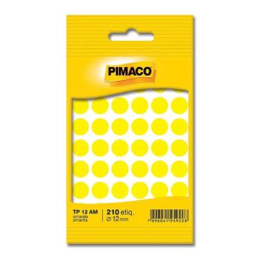 Imagem de Etiqueta adesiva TP12 amarelo Pimaco