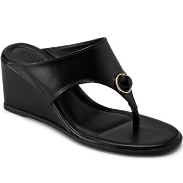 Imagem de Sandália Feminina Lumiss Anabela De Dedo Bico Redondo Enfeite Esfera preto40