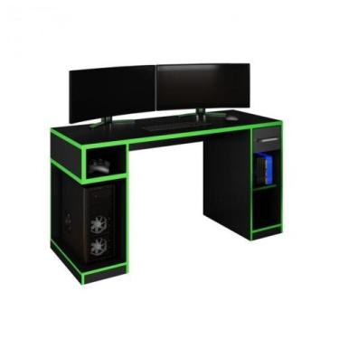 Imagem de Mesa Gamer IDL XP 1000Pro Black Verde - Giga Móveis