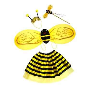 Imagem de predolo Kit de fantasia de abelha infantil Acessórios de fantasia engraçados para apresentações no palco para crianças, Amarelo